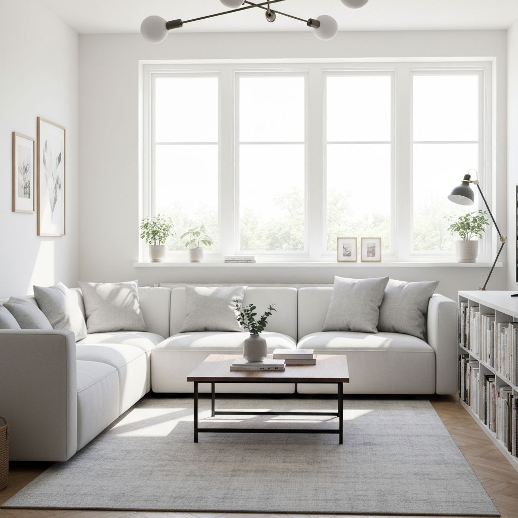 Bright and organized living room