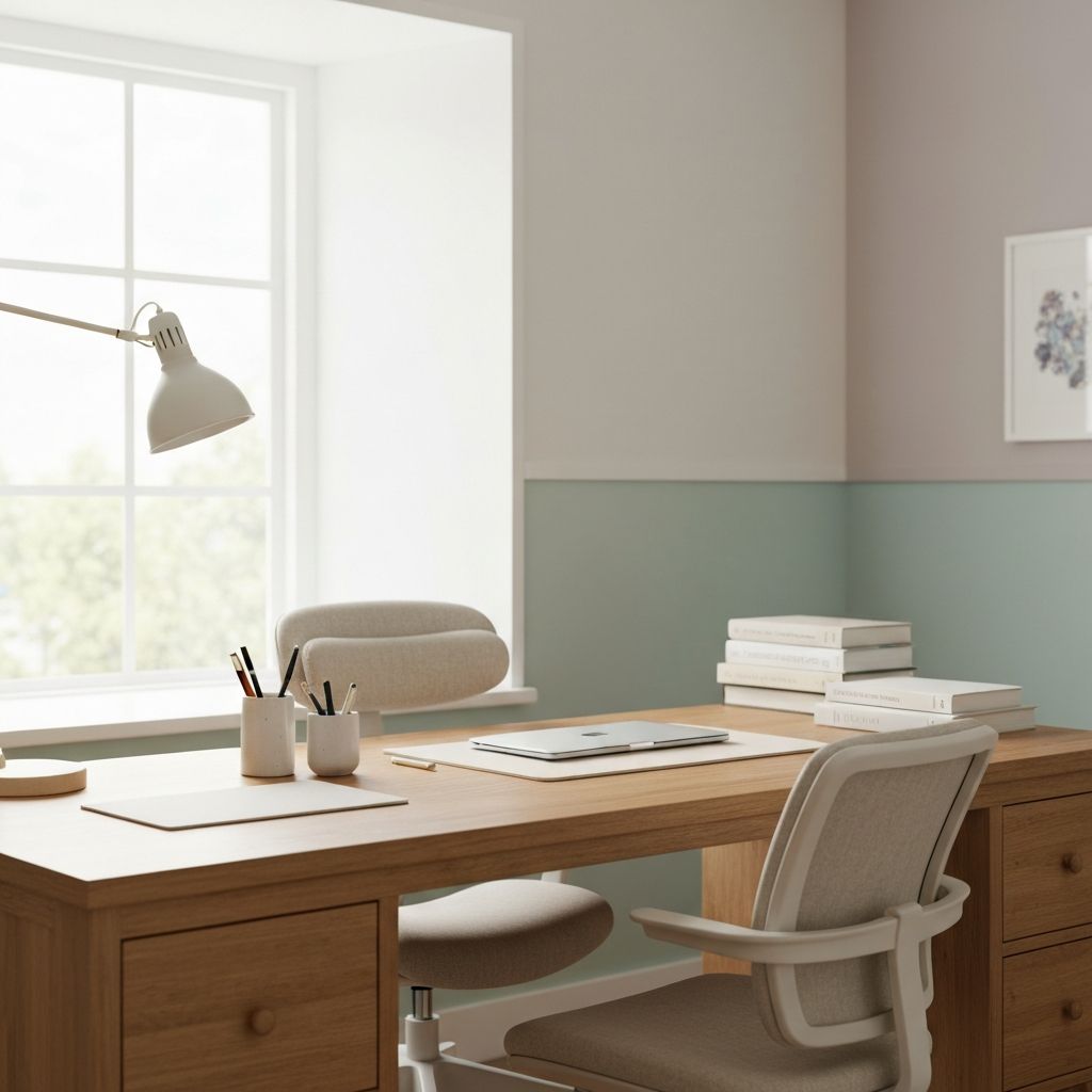 Organized home office space